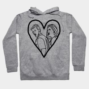 Valentine for Distracted Boyfriend Meme and Girlfriend Outline Hoodie